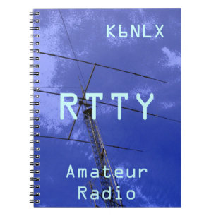 Caderno Espiral Indicativo de chamada rádio amador RTTY