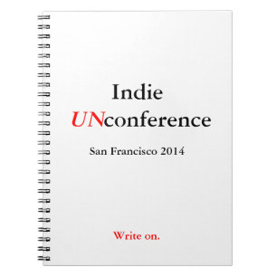 Caderno espiral Indie de UnConference - escreva