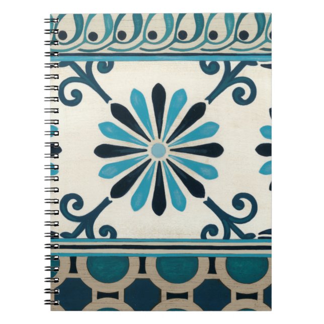 Caderno Espiral Indigo Frieze II não embelezado (Frente)