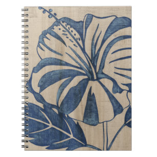 Caderno Espiral Indigo Hibiscus