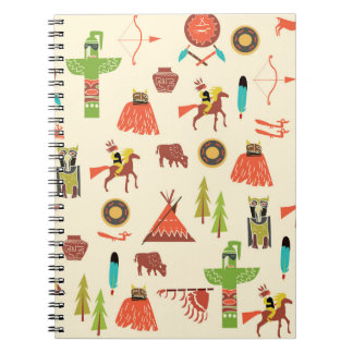 Caderno Espiral Índios Americanos: Fundo Cultural.