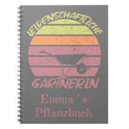 Caderno Espiral individualisierbares Design Gärtnerin
