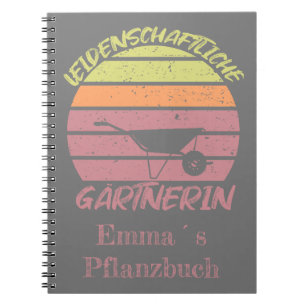 Caderno Espiral individualisierbares Design Gärtnerin