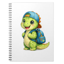 Caderno Espiral Infantil Dinossauro Fofo para Moch
