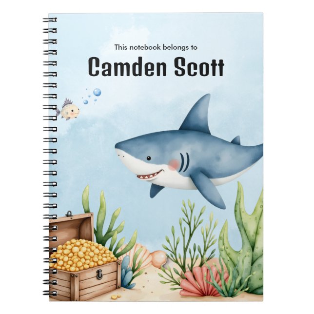 Caderno Espiral Infantil Sob o Mar  (Frente)