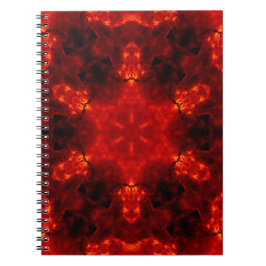 Caderno Espiral Inferno Nexus - Arte Caleidoscópica Fiery