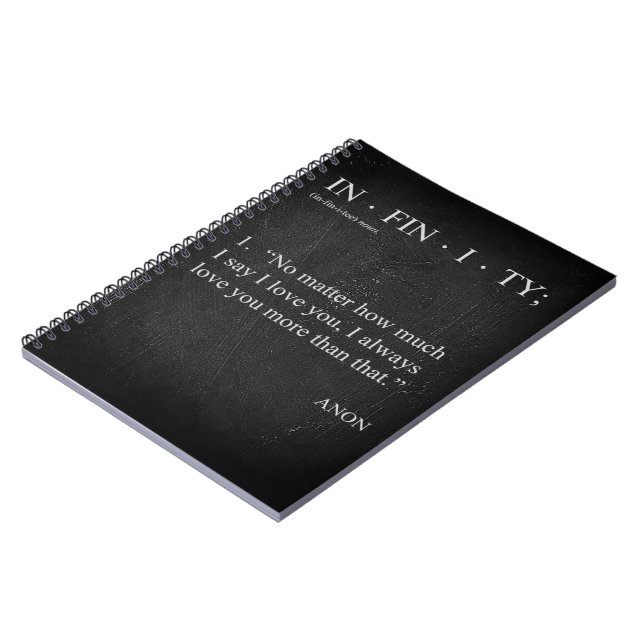 Caderno Espiral INFINITY Amo você mais FOTO de definição NOTEBOOK (Left Side)