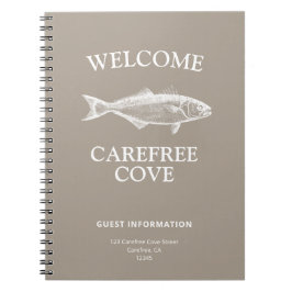 Caderno Espiral Informações de Convidado de Aluguel de Férias