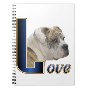 Caderno Espiral Inglês Buldog Love