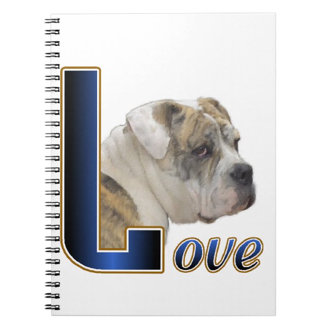 Caderno Espiral Inglês Buldog Love (Frente)
