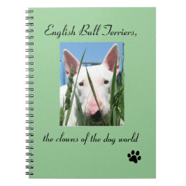 Caderno Espiral Inglês bull terrier os palhaços do mundo do cão