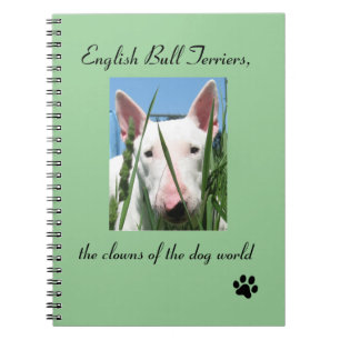 Caderno Espiral Inglês bull terrier os palhaços do mundo do cão