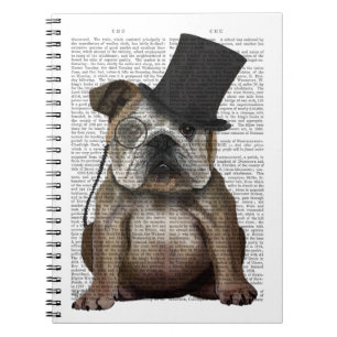 Caderno Espiral Inglês Bulldog, Formal Hound e Hat