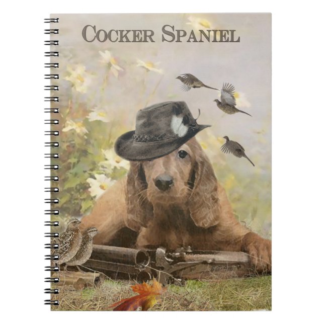 Caderno Espiral Inglês Cocker Spaniel (Frente)