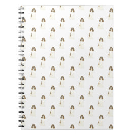 Caderno Espiral Inglês Springer Spaniel (fígado e branco)