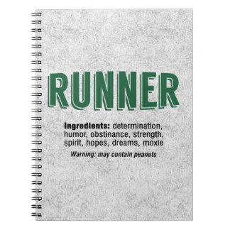 Caderno Espiral Ingredientes do Runner
