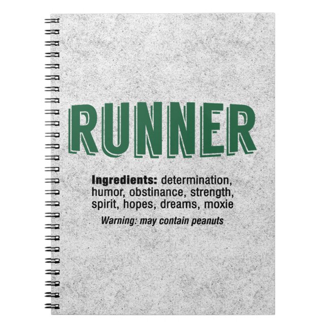 Caderno Espiral Ingredientes do Runner (Frente)
