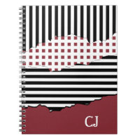 Iniciais Listras Preto, Branco e Vermelho em Camad