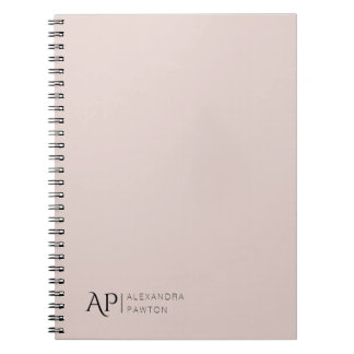 Caderno Espiral Iniciais Personalizados Light Rosa Personal