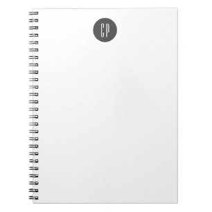 Caderno Espiral Iniciais Simples Simples Simples Monogramas Modern