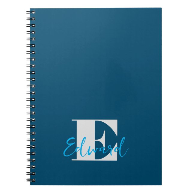 Caderno Espiral Inicial + Nome Personalizado - Fácil de Personaliz (Frente)