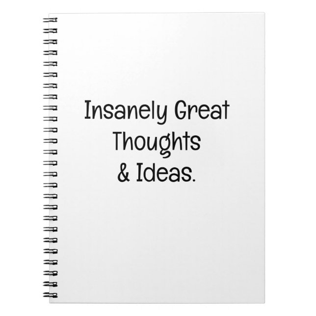 Caderno Espiral Insanely Great Thoughts & Ideas (Frente)
