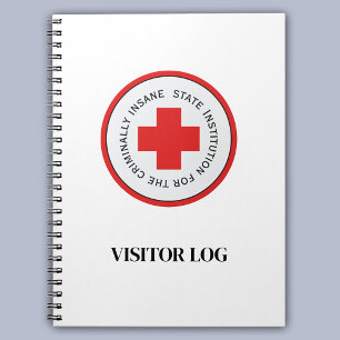 Caderno Espiral Inscrição no Registro de Visitantes do Halloween d