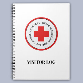 Caderno Espiral Inscrição no Registro de Visitantes do Halloween d