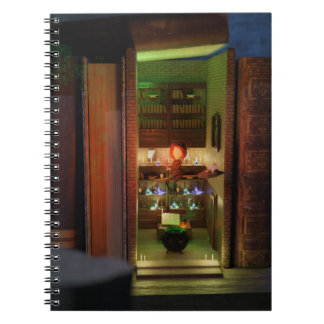 Caderno Espiral Inserção na prateleira de livros miniatura - hora