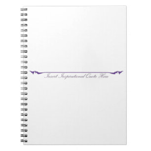 Caderno Espiral Inserir citação Inspiracional Aqui - Roxo