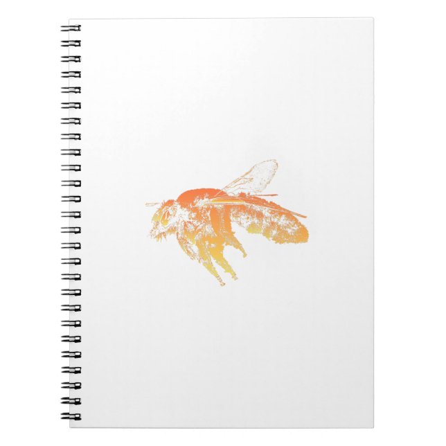 Caderno Espiral Insetar abelha laranja (Frente)