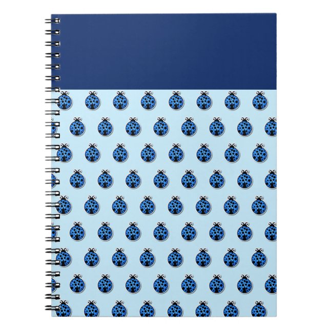 Caderno Espiral Inseto Azul Ladybird (Frente)