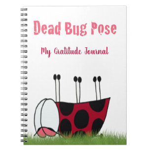 Caderno Espiral Inseto de Ladybug engraçado Yoga Pose