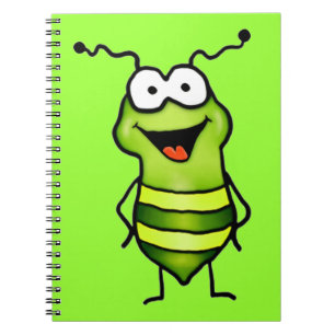 Caderno Espiral Inseto Feliz