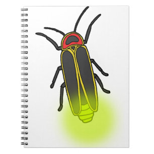 Caderno Espiral inseto relâmpago aceso