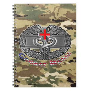 Caderno Espiral Insígnia de Médico de Combate
