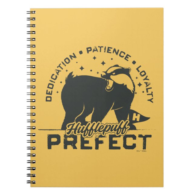 Caderno Espiral Insígnia de Prefeito da HUFFLEPUFF™ (Frente)