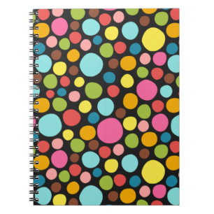 Caderno Espiral Inspiração Colorida de Padrão Cortante