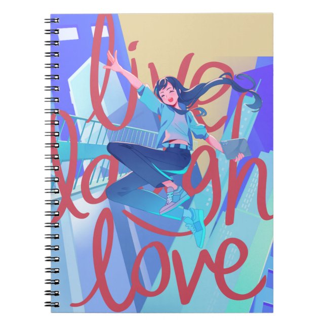 Caderno Espiral Inspiração cômoda e colorida para notas diárias (Frente)