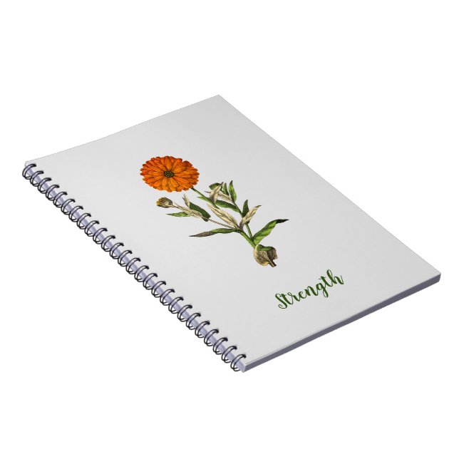 Caderno Espiral Inspiração de força Marigold (Lado Direito)