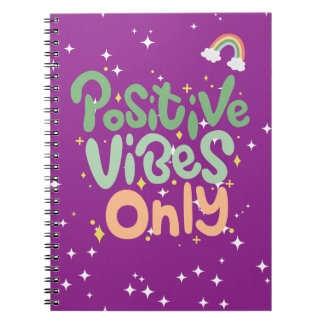 Caderno Espiral Inspiração Diária "Apenas Vibes Positivos"