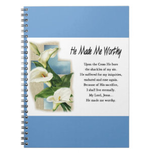 Caderno Espiral Inspiração Ele Me Fez Valer