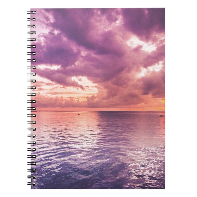 Caderno Espiral Inspiração Sunset Oceânico (Frente)