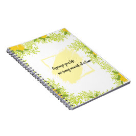 Caderno Espiral Inspirado em Citrinos Motivacional