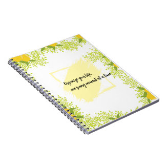 Caderno Espiral Inspirado em Citrinos Motivacional 