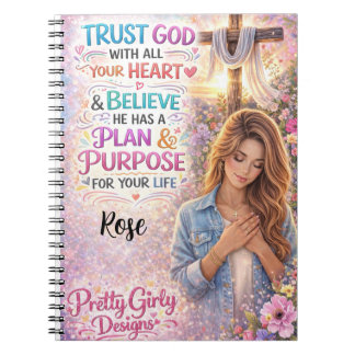Caderno Espiral Inspirador Floral Cristão Jesus Bem Bonito Feminin