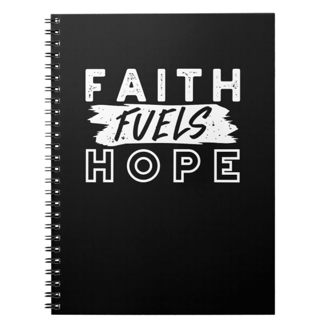 Caderno Espiral Inspirational Faith Quote – Faith Fuels Hope (Frente)