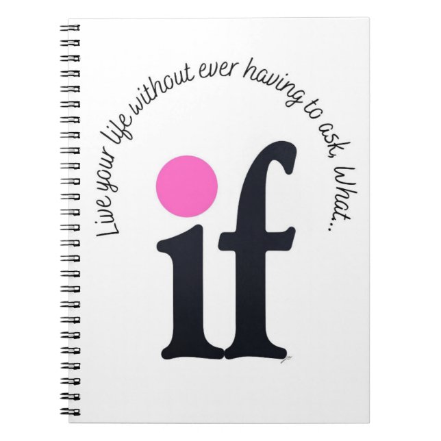 Caderno Espiral Inspirational 'What if' Notepad Notebook (Frente)