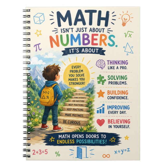 Caderno Espiral Inspiring Spiral Notebook for Bright Thinkers (Frente)