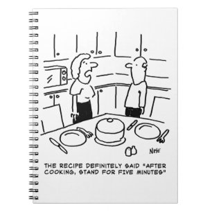 Caderno Espiral Instruções de Receita Seguidas Cozinhando numa Coz